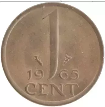 Монета цент Нидерланд 1965 года Бронза Юлиана