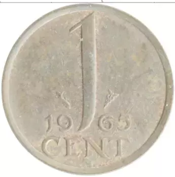 Монета цент Нидерланд 1965 года Бронза Юлиана