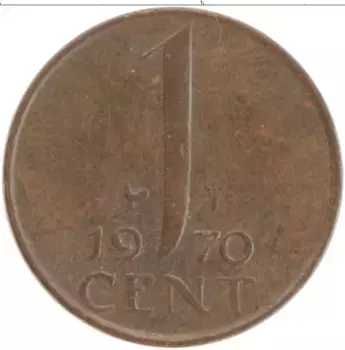 Монета цент Нидерланд 1970 года Бронза Юлиана