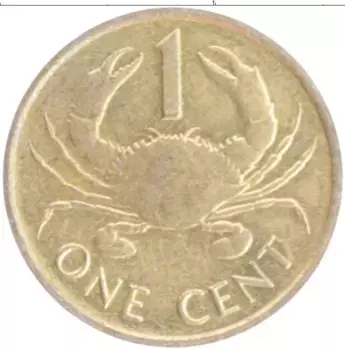 Монета цент Сейшел 1982 года Латунь