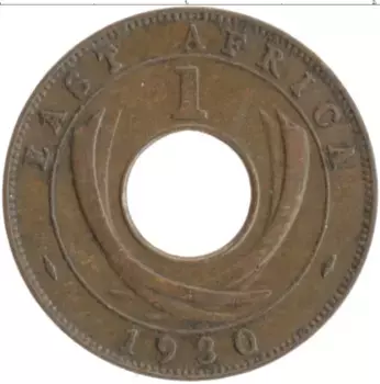 Монета цент Восточной Африки 1930 года Бронза Георг V