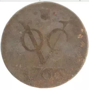 Монета дьюит Нидерландской Индии 1766 года Медь Утрехт
