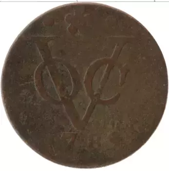 Монета дьюит Нидерландской Индии 1789 года Медь Утрехт