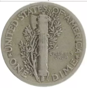 Монета дайм Америки 1936 года Серебро