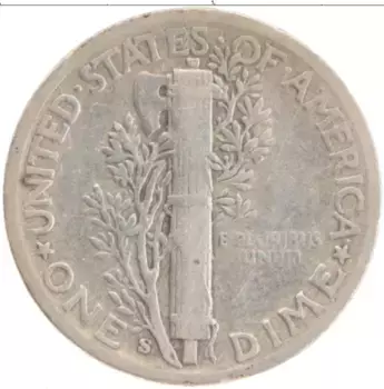 Монета дайм Америки 1942 года Серебро