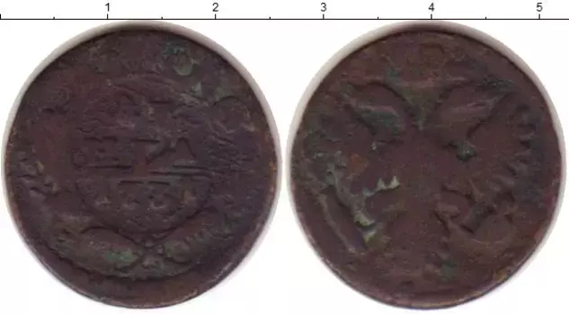 Монета деньга Анны Иоанновны 1731 года Медь
