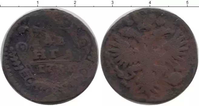 Монета деньга Анны Иоанновны 1731 года Медь