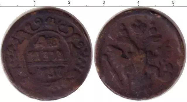 Монета деньга Анны Иоанновны 1737 года Медь