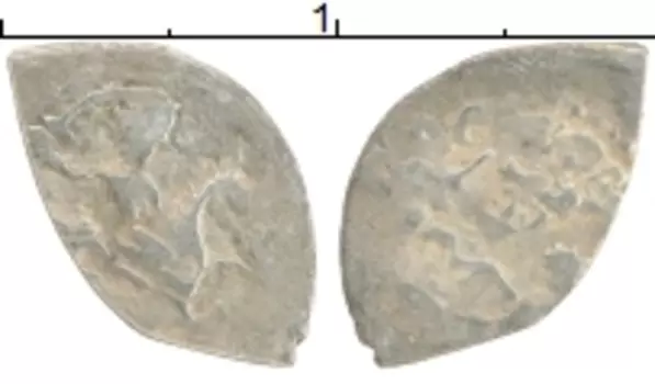 Монета деньга Ивана 3 Серебро Денга Московская Дозор