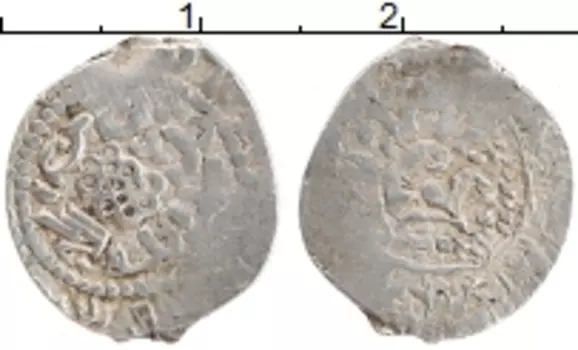 Монета деньга Нижнего Новгорода : анонимные выпуски Серебро Подражание дирхему Дженибека