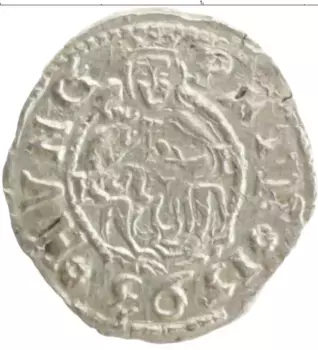 Монета денар Венгрии 1593 года Серебро