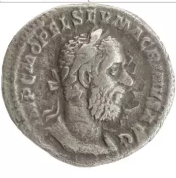 Монета денарий Древнего Рима Макрин 217-218 гг