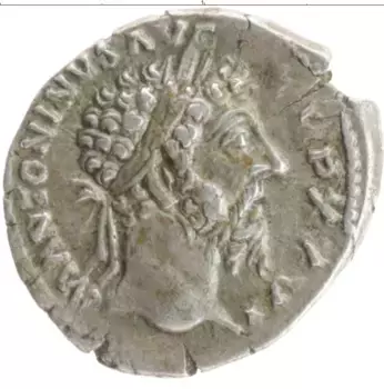 Монета денарий Древнего Рима Серебро Антонин Пий, 138-161 годы
