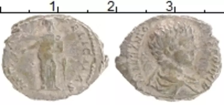 Монета денарий Древнего Рима Серебро Каракалла