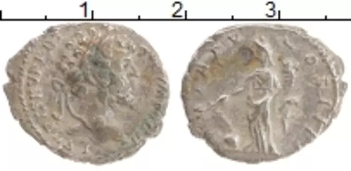 Монета денарий Древнего Рима Серебро Септимий Север 193-211 гг