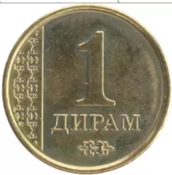 Монета дирам Таджикистана 2011 года Латунь