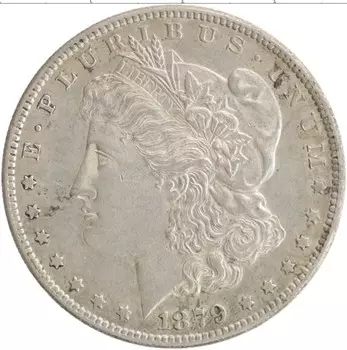 Монета доллар Америки 1879 года Серебро Морган доллар