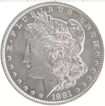 Монета доллар Америки 1881 года Серебро Морган доллар