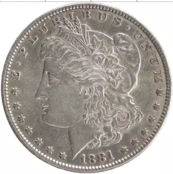 Монета доллар Америки 1881 года Серебро Морган доллар
