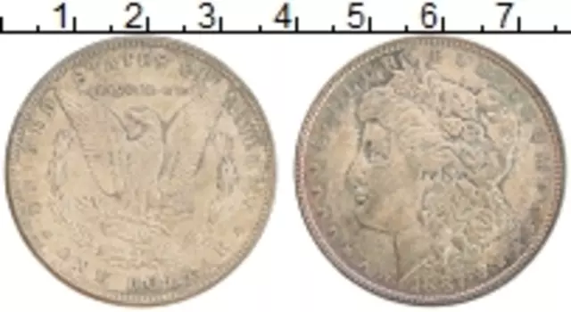 Монета доллар Америки 1887 года Серебро Морган доллар