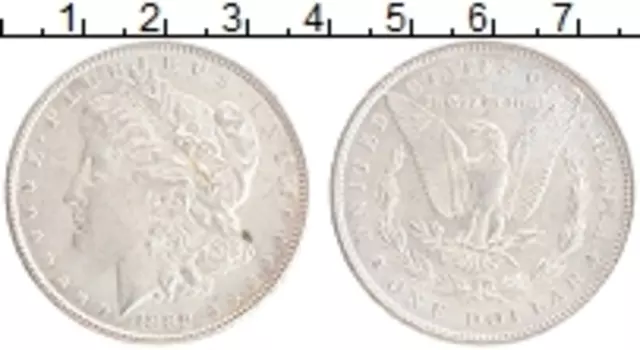 Монета доллар Америки 1889 года Серебро Морган доллар