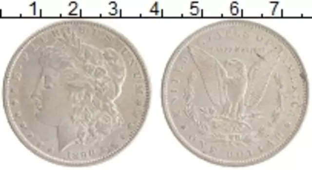 Монета доллар Америки 1890 года Серебро Морган доллар