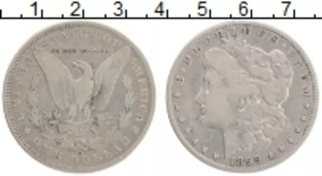 Монета доллар Америки 1899 года Серебро О