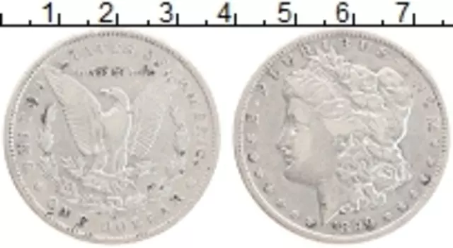 Монета доллар Америки 1899 года Серебро О