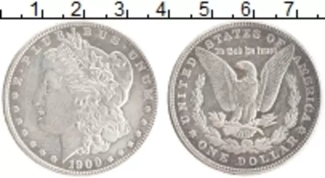 Монета доллар Америки 1900 года Серебро Морган доллар