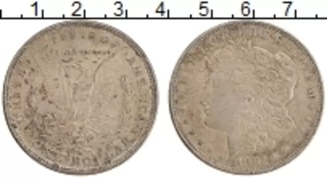 Монета доллар Америки 1921 года Серебро