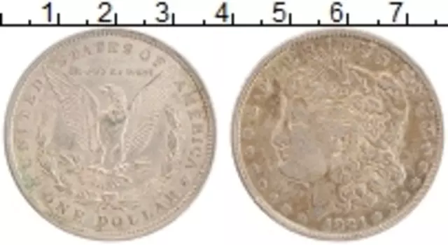 Монета доллар Америки 1921 года Серебро