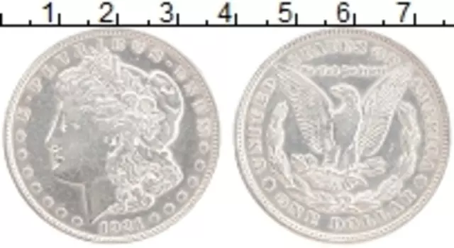 Монета доллар Америки 1921 года Серебро Морган доллар