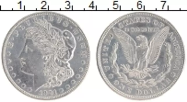 Монета доллар Америки 1921 года Серебро Морган доллар