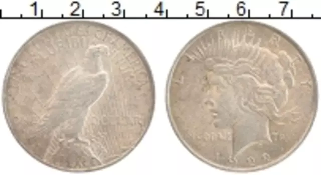 Монета доллар Америки 1922 года Серебро Мирный доллар