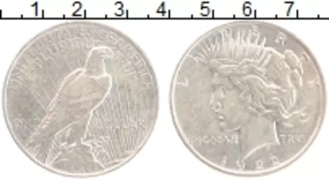 Монета доллар Америки 1922 года Серебро Пис доллар