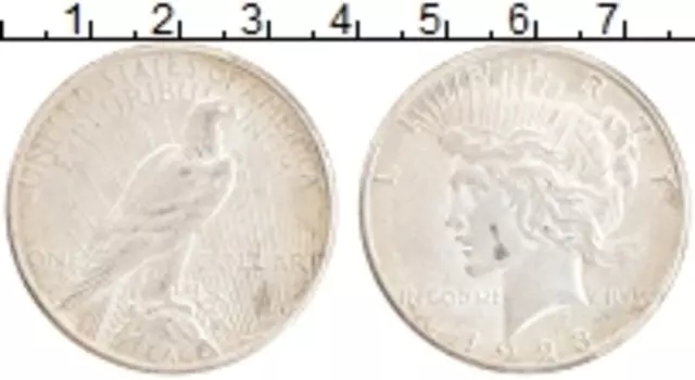 Монета доллар Америки 1923 года Серебро