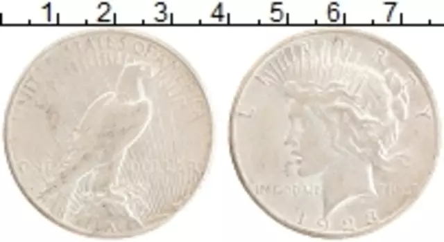 Монета доллар Америки 1923 года Серебро