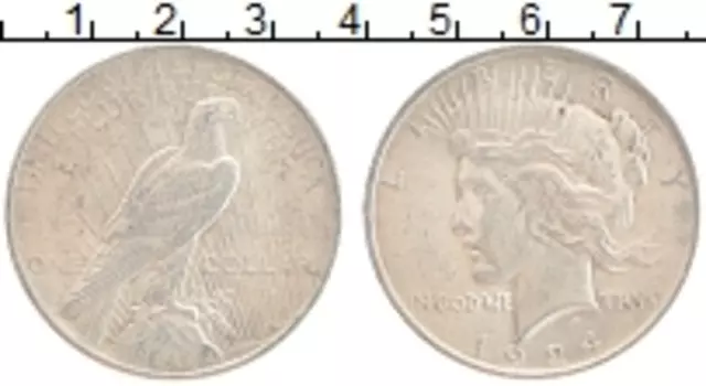 Монета доллар Америки 1924 года Серебро Мирный доллар