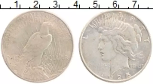 Монета доллар Америки 1925 года Серебро