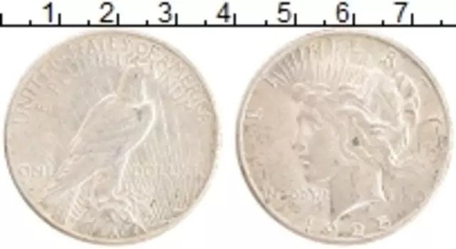 Монета доллар Америки 1925 года Серебро