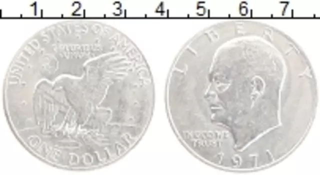 Монета доллар Америки 1971 года Медно-никель Эйзенхауэр