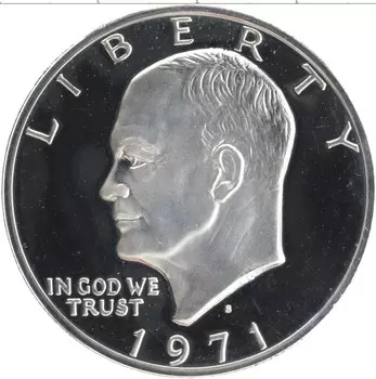 Монета доллар Америки 1971 года Медно-никель Эйзенхауэр