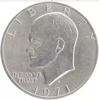 Монета доллар Америки 1971 года Серебро Дуайт Эйзенхауэр
