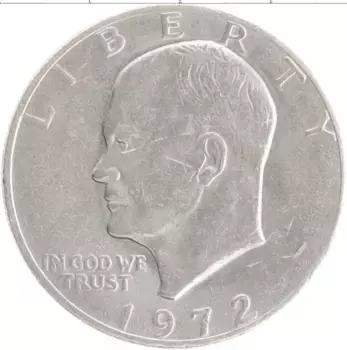 Монета доллар Америки 1972 года Медно-никель Дуайт Эйзенхауэр