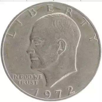 Монета доллар Америки 1972 года Медно-никель Дуайт Эйзенхауэр