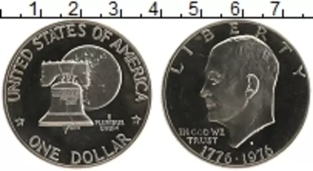 Монета доллар Америки 1976 года Медно-никель S 200-летие независимости