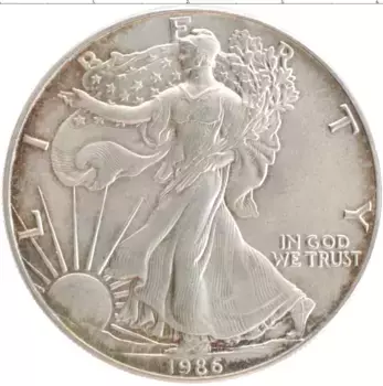 Монета доллар Америки 1986 года Серебро Шагающая свобода