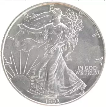 Монета доллар Америки 1993 года Серебро Шагающая Свобода