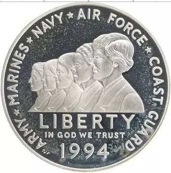 Монета доллар Америки 1994 года Серебро P