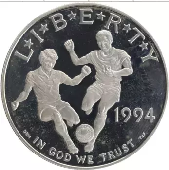 Монета доллар Америки 1994 года Серебро S
